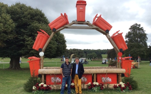 Jose's favourite fence the Biffa Bins at Blenheim